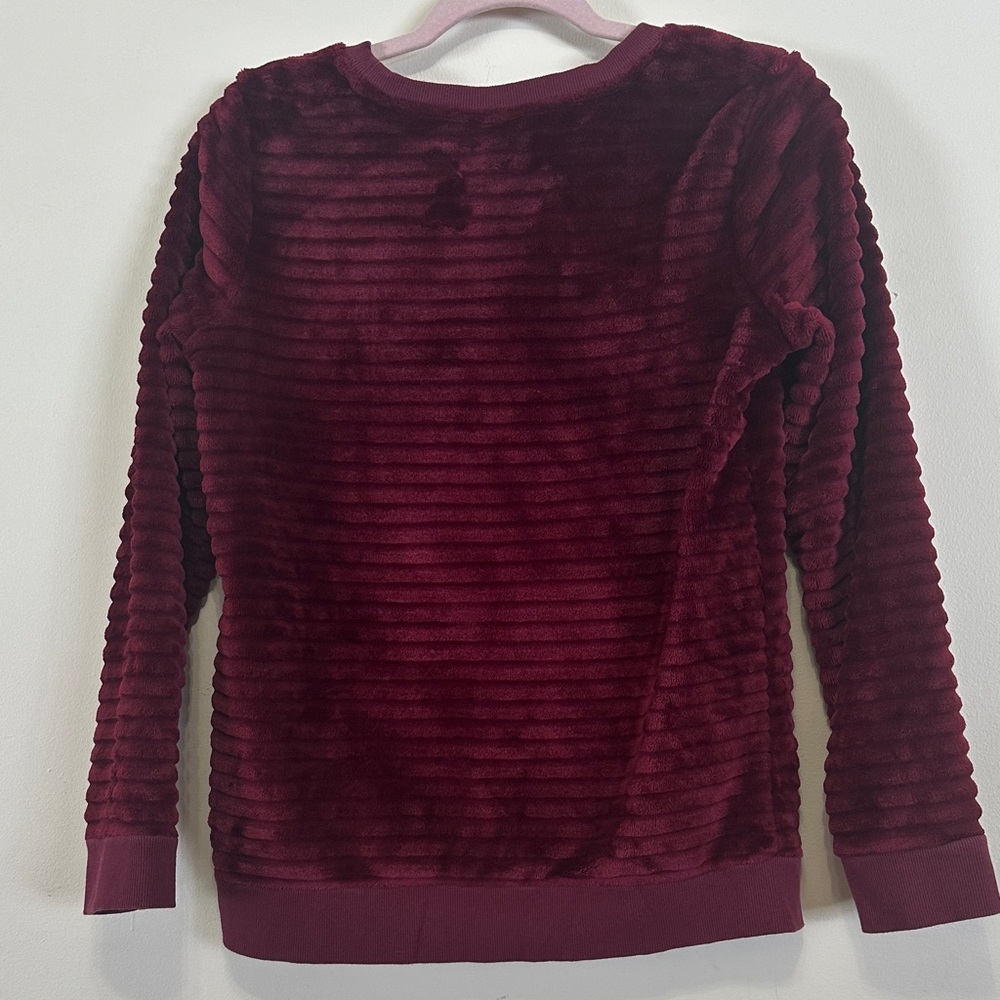 Target Deep Red Fuzzy Sweater - Picture 3 of 4